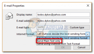 Исправлено: Outlook отправляет вложения winmail.dat