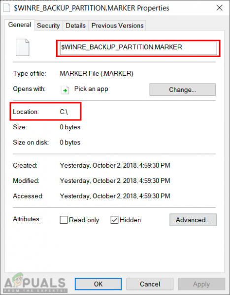 Что это: файл $ WINRE_BACKUP_PARTITION.MARKER и нужно ли его удалить?